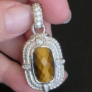 Judith Ripka Tiger Eye Pendant